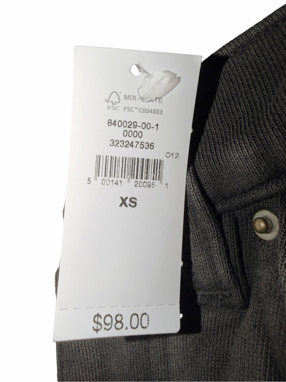 GAP Heavyweight French Terry Wide Leg in Washed Black - Picture 4 of 5